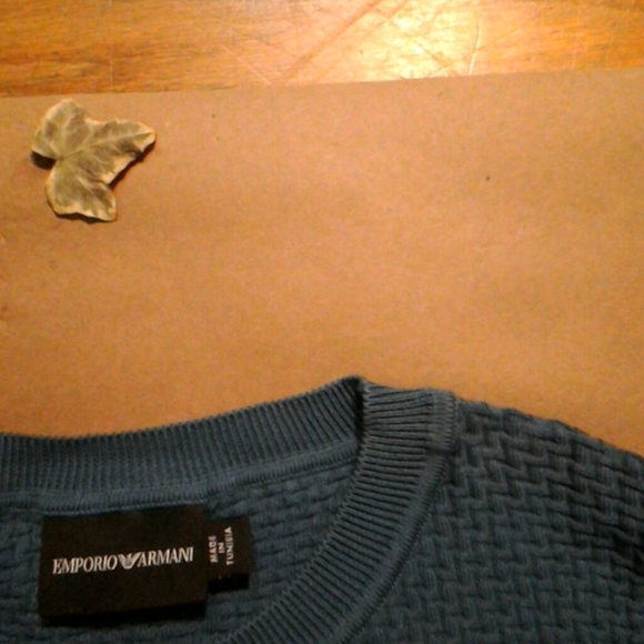 EMPORIO ARMANI Slim Fit Textured Crew Sweater XL 09/24 - Picture 9 of 10